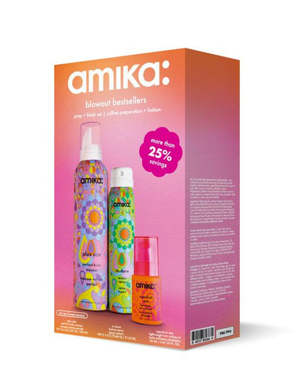 Blowout Bestsellers Prep + Finish Set Includes:

(1) - Plus Size Perfect Body Mousse, 8.5 oz.
(1) - Un.Done Texture Spray, 2.5 oz.
(1) - Superfruit Star Lightweight Styling Oil, 0.67 fl. oz.