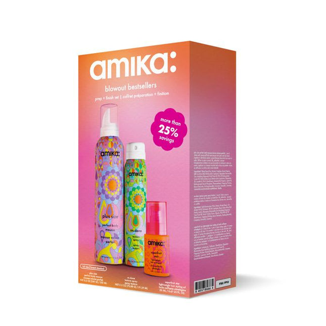 Blowout Bestsellers Prep + Finish Set Includes:

(1) - Plus Size Perfect Body Mousse, 8.5 oz.
(1) - Un.Done Texture Spray, 2.5 oz.
(1) - Superfruit Star Lightweight Styling Oil, 0.67 fl. oz.