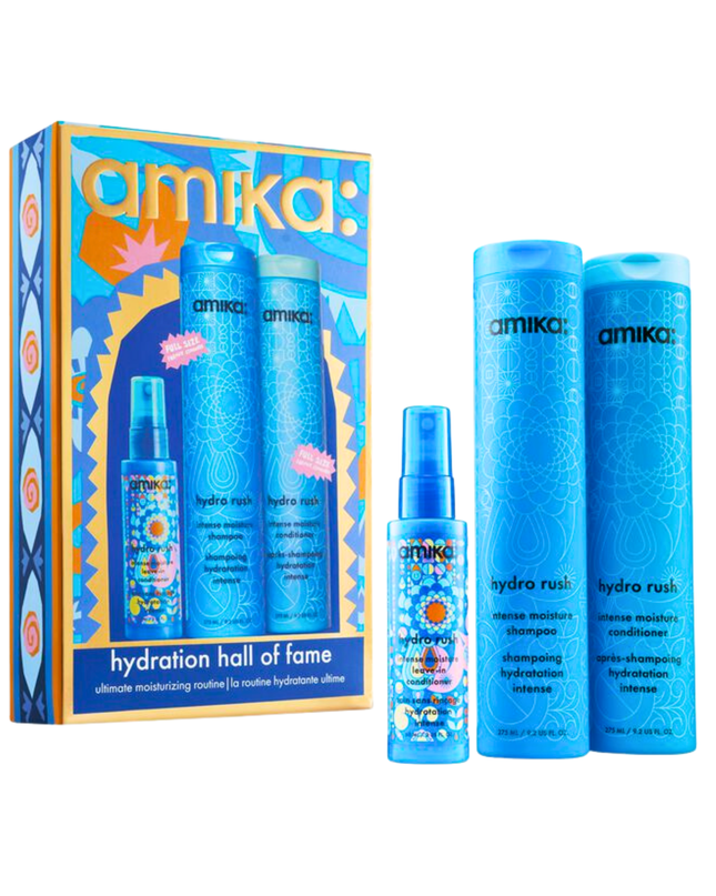 Cleanse, condition, and treat with a set that keeps thirsty hair hydrated for days, all wrapped in limited-edition art and ready to gift!