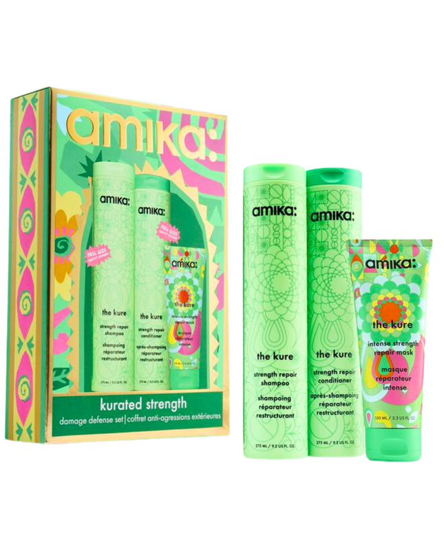 A curated 3-step routine of strength repair essentials to help revitalize dry, damaged hair, all wrapped in limited-edition art. 