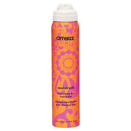 Soulstruck Nourishing Dry Hair Mask is your shortcut to soft, moisturized hair in seconds. This mess-free, leave-in spray mask softens and reinforces hair fibers with strengthening vegan silk protein and sea buckthorn—delivering results that are as soft as they are strong. Its weightless, aerosol formula gives hair a stroke of nourishment, softness, and strength without a wash and without any buildup.
