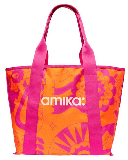 The amika tote bag is perfect for stashing all your favorite stylers + tools on the go or toting your laptop, lunch, and makeup too. 