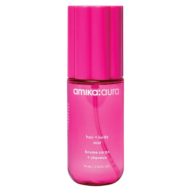 Designed to uplift and instantly transport you to a brighter place, Amika:Aura opens with effervescent pink grapefruit—bursting with a brightness you've felt before. Juicy apricot, ripe and radiant, awakens the senses, while Lily of the Valley floats in and lifts. As it settles, velvety vanilla hugs your skin, while smooth sandalwood grounds you in woody richness.