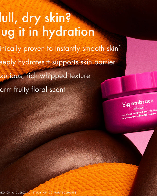 A rich, whipped body butter with moisturizing ceramides that’s clinically proven* to maintain hydration up to 48 hours for softer, smoother skin.