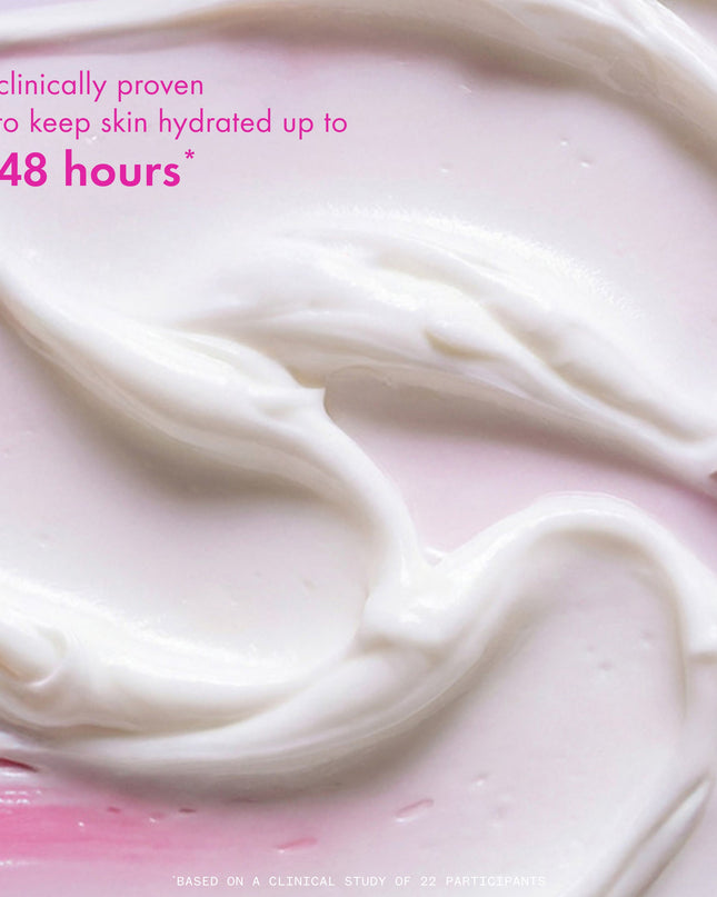 A rich, whipped body butter with moisturizing ceramides that’s clinically proven* to maintain hydration up to 48 hours for softer, smoother skin.