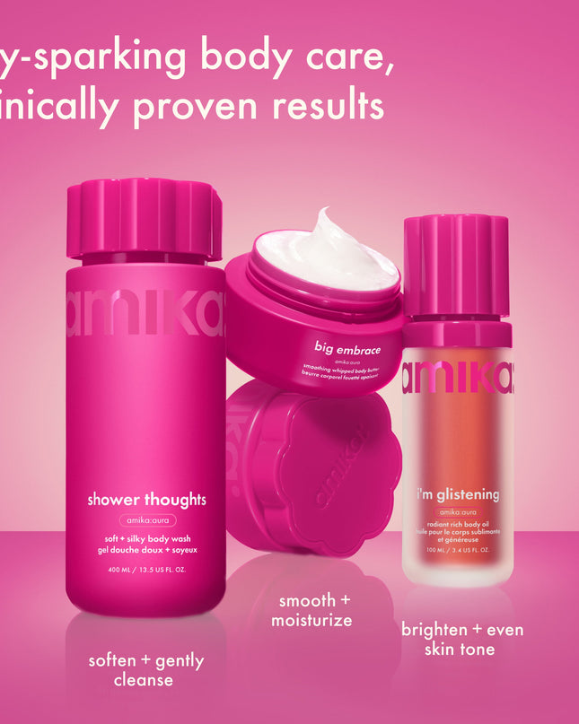 A clinically proven, fast-absorbing body oil with oil-soluble vitamin C that fades discoloration and evens skin tone* for a more radiant, all-day glow.