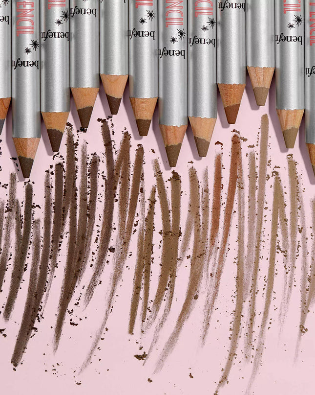 Easy-to-use, volumizing brow pencil that combines fibers AND powder, which adhere to skin hairs to volumize, fill define brows.
