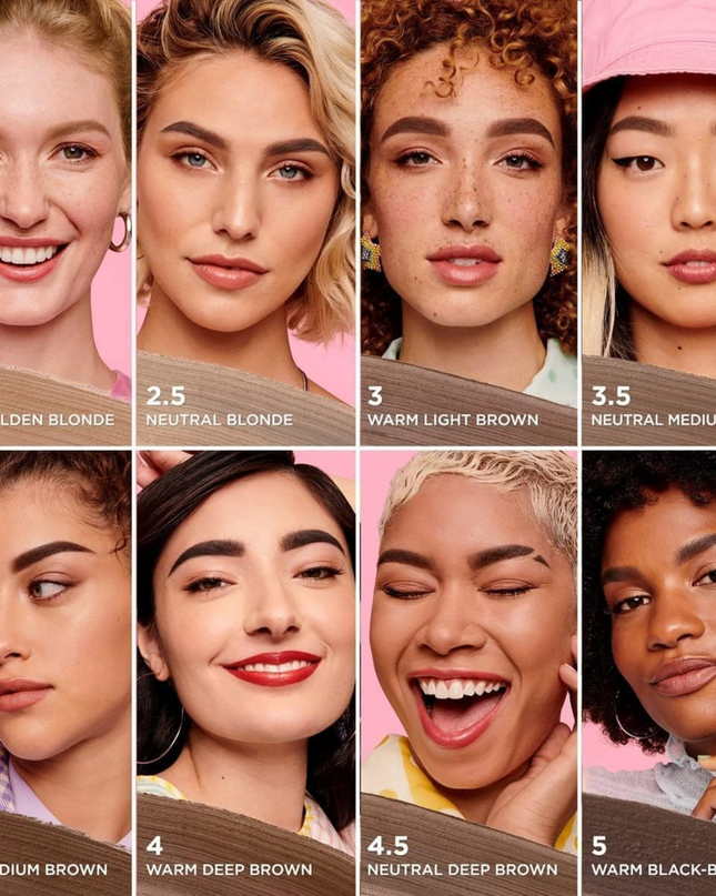 Take control of your brows with Benefit's full-pigment brow pomade! POWmade Waterproof Brow Pomade glides on POWerful color and pairs perfectly with a creamy, waterproof, non-drying formula allows you to fill, sculpt &amp; define brows with natural-looking depth &amp; dimension.