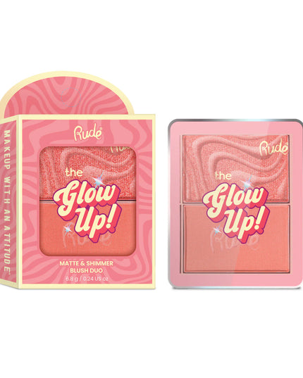 Double the blush, double the glow! This weightless duo pairs a silky matte blush with a luminous shimmer blush, giving you endless ways to customize your perfect flush. Wear each side alone for a soft matte or radiant finish, or blend them together for the ultimate glow-up moment.
