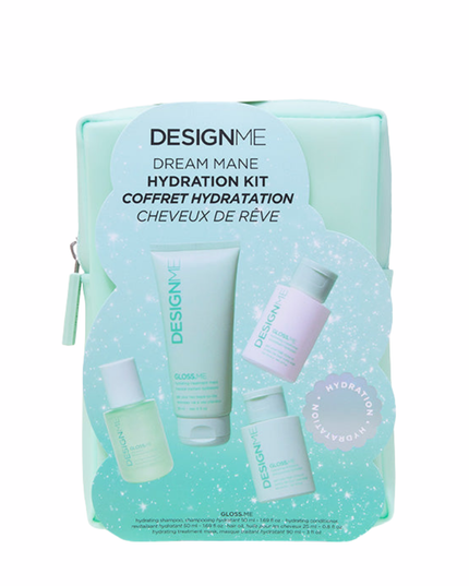 Unwrap the magic of glossy, hydrated strands with this limited-edition holiday kit. Featuring the complete GLOSS.ME hydration and shine collection in mini sizes, this dreamy set is designed to moisturize, smooth frizz, boost shine, and make hair more manageable. Ideal for dry, dehydrated, or frizz-prone hair in need of extra hydration and shine, it’s a whimsical treat for yourself or the perfect way to spread a little holiday glow.