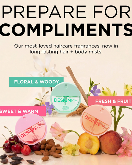 Our customer-loved HOLD.ME scent, now available in a fragrance mist designed to keep you smelling fresh and vibrant from morning to night. Bursting with juicy nectarine, this radiant fruity-floral fragrance blooms with delicate florals and peach blossom before settling into a warm blend of amber, white wood, and musk.
