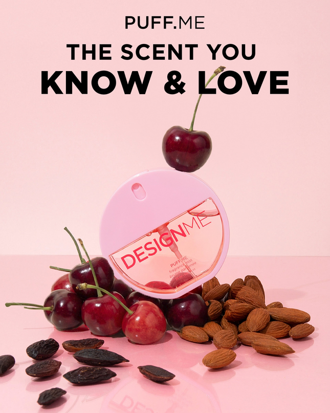 Our customer-loved PUFF.ME scent, now available in a fragrance mist designed to keep you smelling irresistible from morning to night. Bursting with juicy black cherry and sweet almond, this addictive fragrance is layered with warm notes of tonka bean, vanilla, and musk.