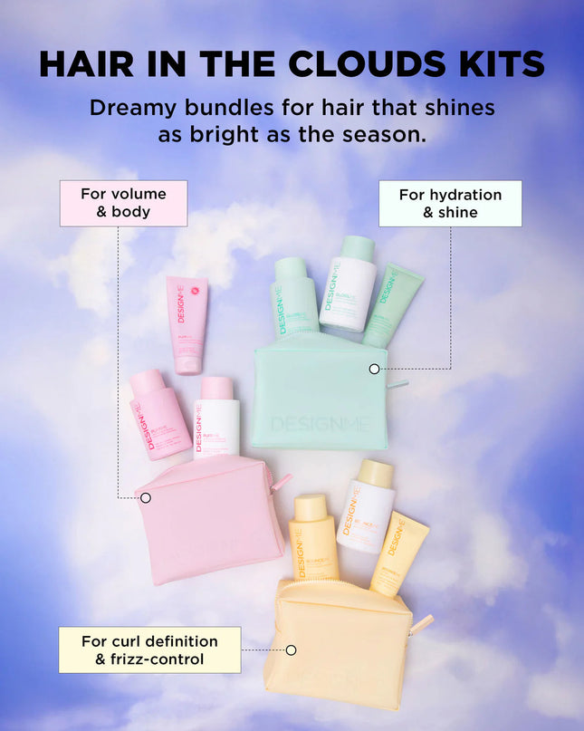 Lift your hair to cloud nine with this playful volumizing kit that brings bounce and a silky finish! Featuring the PUFF.ME volumizing shampoo for light-as-air cleansing, a conditioner that smooths and detangles without heaviness, and a treatment whip that boosts volume and strength for fuller-looking locks. Perfect for fine, thin hair dreaming of soft, airy body! Plus, it all comes tucked inside an adorable pink, reusable, water-resistant cosmetic pouch.