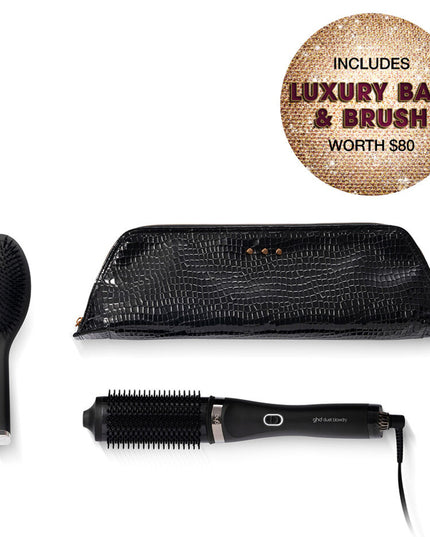 Gift easy and smooth blow dries at home this holiday season with the ghd Duet Blowdry. The revolutionary 2-in-1 hot air brush dries and styles simultaneously, delivering 50% more shine.