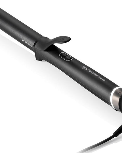 New ghd Chronos Curve new range of curlers with Curl-Responsive Technology with for 3x faster, high-definition results for easy, frizz-free curls that last all day. ghd chronos curve classic tong has a 1" medium barrel with spring activated ergonomic lever for Frizz-Free Curls, 50% more shine, and no extreme heat damage. Designed and tested by professionals our newest innovation yet, Classic Tong is the perfect tool for long-lasting voluminous curls.