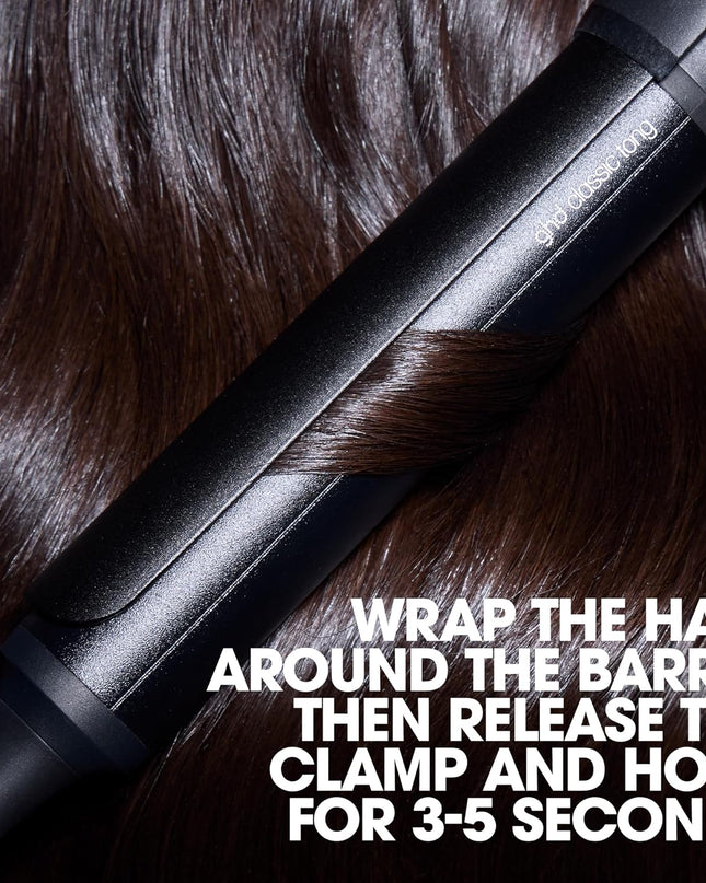 New ghd Chronos Curve new range of curlers with Curl-Responsive Technology with for 3x faster, high-definition results for easy, frizz-free curls that last all day. ghd chronos curve classic tong has a 1" medium barrel with spring activated ergonomic lever for Frizz-Free Curls, 50% more shine, and no extreme heat damage. Designed and tested by professionals our newest innovation yet, Classic Tong is the perfect tool for long-lasting voluminous curls.