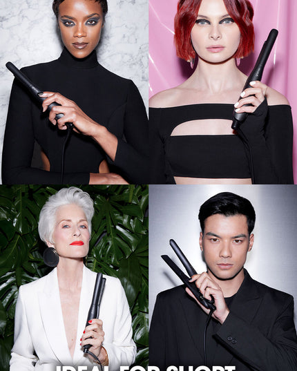 Styling just got tailored for short hair, presenting the ghd mini flat iron, designed with 40% slimmer plates for sculpting pixie cuts, bangs, and bobs with precision styling from the roots.