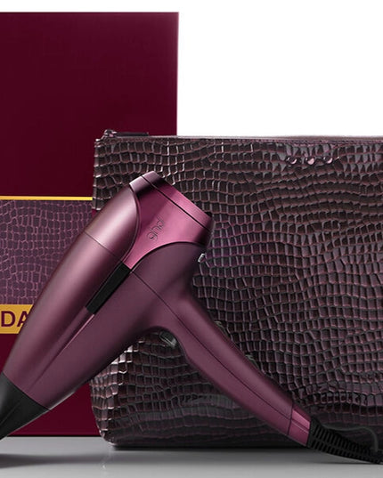 The ultimate hairdryer for a five-star blowdry. The ghd Helios™ professional hairdryer feaures unique Aeroprecis™ technology and a bespoke contoured nozzle to provide ultra-powerful drying and ultimate styling results, with 30% more hair shine. Includes: ghd cherry chic limited edition Helios™ professional hairdryer plus complimentary wash bag ($45 Value).