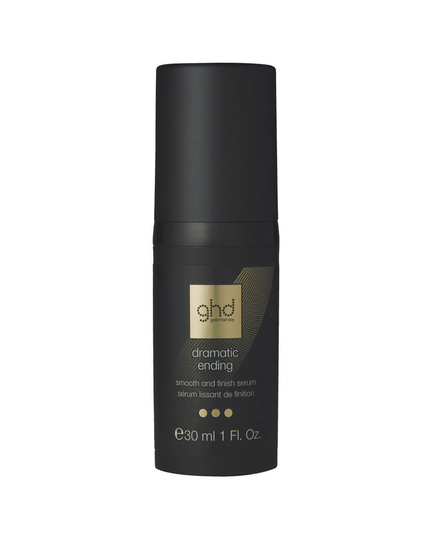 Perfect your heat styling routine with ghd smooth & finish serum - dramatic ending. This lightweight serum instantly smooths, 9/10 agree, and adds an extra boost of shine, 7/10 agree, to eliminate frizz and give a defined, silky finish after styling.