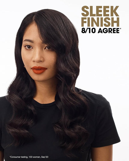 Perfect your heat styling routine with ghd smooth & finish serum - dramatic ending. This lightweight serum instantly smooths, 9/10 agree, and adds an extra boost of shine, 7/10 agree, to eliminate frizz and give a defined, silky finish after styling.