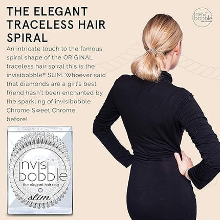 The Elegant Hair Ring: An intricate touch to the famous spiral shape of the ORIGINAL hair tie: this is the invisibobble SLIM. Hidden in a beautiful updo or sparkling in the sun – Crystal Clear is everyone`s favorite.