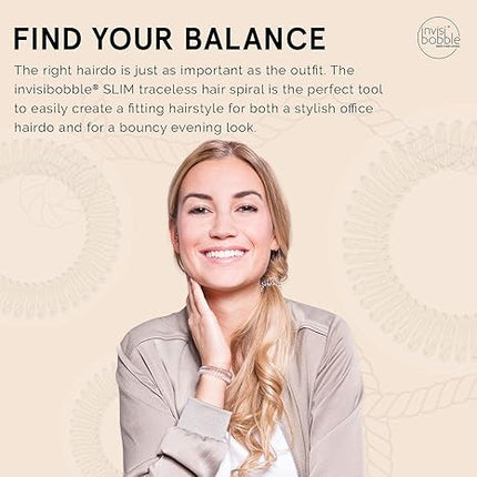 The Elegant Hair Ring: An intricate touch to the famous spiral shape of the ORIGINAL hair tie: this is the invisibobble SLIM. Hidden in a beautiful updo or sparkling in the sun – Crystal Clear is everyone`s favorite.