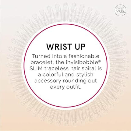 The Elegant Hair Ring: An intricate touch to the famous spiral shape of the ORIGINAL hair tie: this is the invisibobble SLIM. Hidden in a beautiful updo or sparkling in the sun – Crystal Clear is everyone`s favorite.