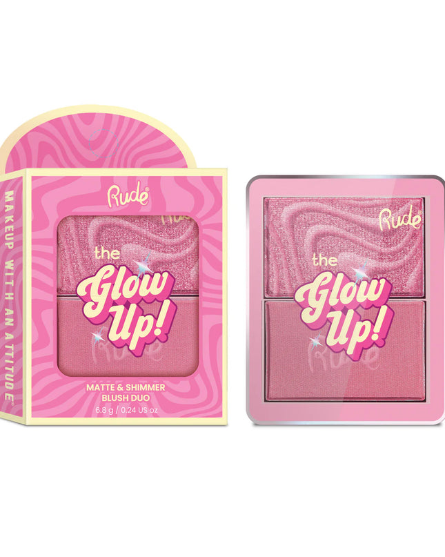 Double the blush, double the glow! This weightless duo pairs a silky matte blush with a luminous shimmer blush, giving you endless ways to customize your perfect flush. Wear each side alone for a soft matte or radiant finish, or blend them together for the ultimate glow-up moment.