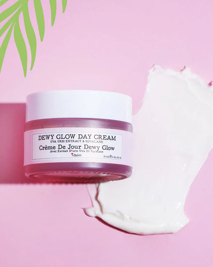 Get your glow on! Our Dewy Glow Day Cream will leave your skin so bright, you want to wear shades. Targeting age spots and hyperpigmentation to result in that lit-from-within glow. With good-for-you ingredients, like Uva Ursi extract Squalane, your skin will feel nurtured look bright. Glow on! You deserve it.