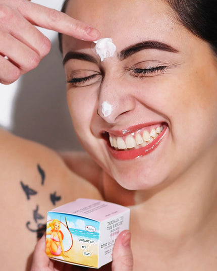 Get your glow on! Our Dewy Glow Day Cream will leave your skin so bright, you want to wear shades. Targeting age spots and hyperpigmentation to result in that lit-from-within glow. With good-for-you ingredients, like Uva Ursi extract Squalane, your skin will feel nurtured look bright. Glow on! You deserve it.