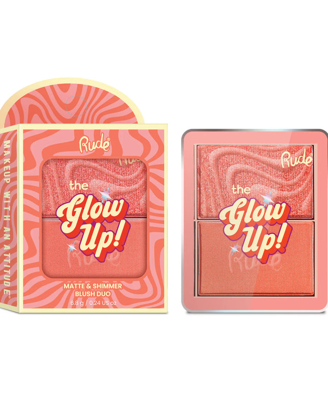 Double the blush, double the glow! This weightless duo pairs a silky matte blush with a luminous shimmer blush, giving you endless ways to customize your perfect flush. Wear each side alone for a soft matte or radiant finish, or blend them together for the ultimate glow-up moment.