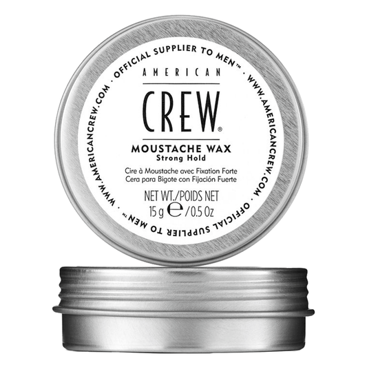 American Crew Moustache Wax offers strong hold for men with medium to long moustaches. This long-lasting, high-hold moustache wax tames, nourishes, and controls facial hair for a polished look. The formula is easy to apply, just rub a small amount between fingers to warm, apply to moustache, and style as desired.