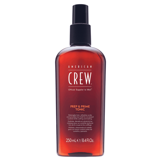A lightly-moisturizing and refreshing hair tonic that prepares the hair for cutting and styling, by adding a light hold and texture for increased control and manageability. Plus, it provides heat protection.