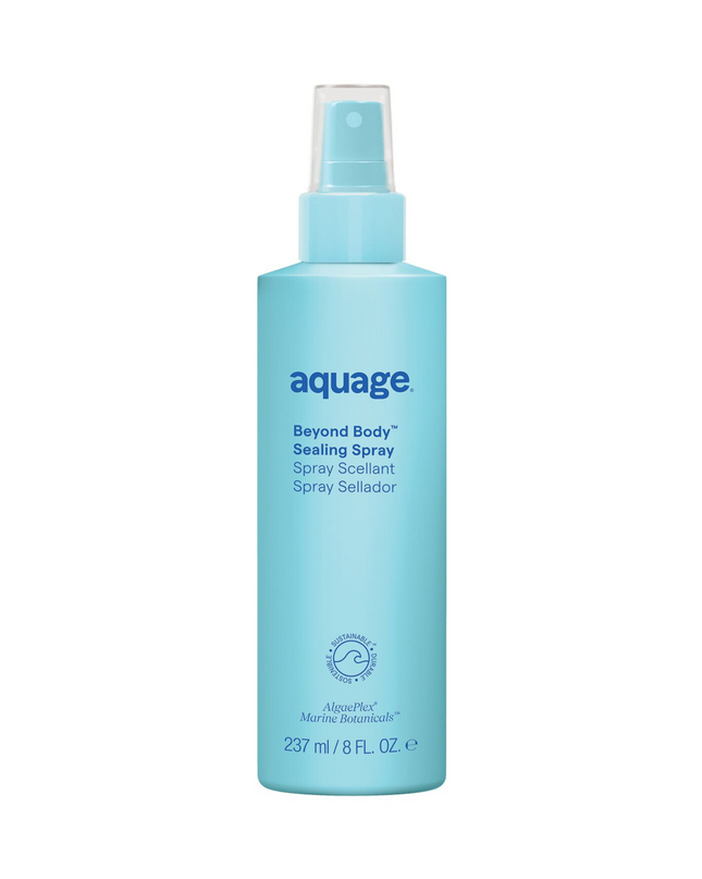 Aquage Beyond Body Sealing Spray is a medium hold spray that shields hair from heat damage while adding body and shine.