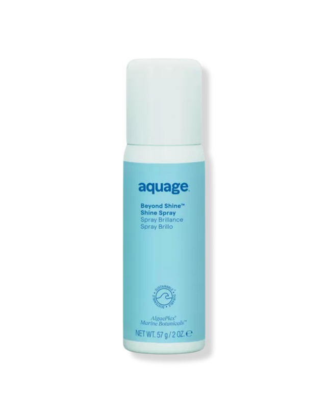 Aquage Beyond Shine is a zero-hold spray that adds brilliant shine to finished styles.