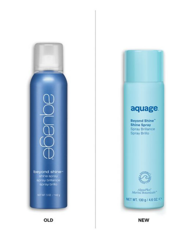 Aquage Beyond Shine is a zero-hold spray that adds brilliant shine to finished styles.