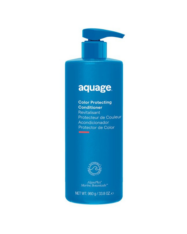 Aquage Color Protecting Conditioner is a deep-penetrating moisturizer that restores healthy condition and shine to color-treated hair.