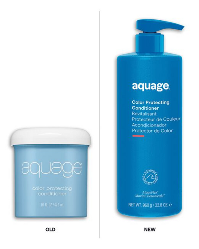 Aquage Color Protecting Conditioner is a deep-penetrating moisturizer that restores healthy condition and shine to color-treated hair.
