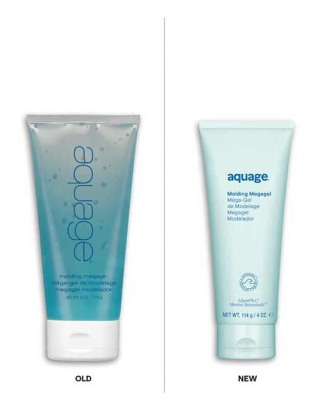 Aquage Molding Megagel is a styling gel that combines two powerful holding agents to deliver strong control with a high-gloss finish.