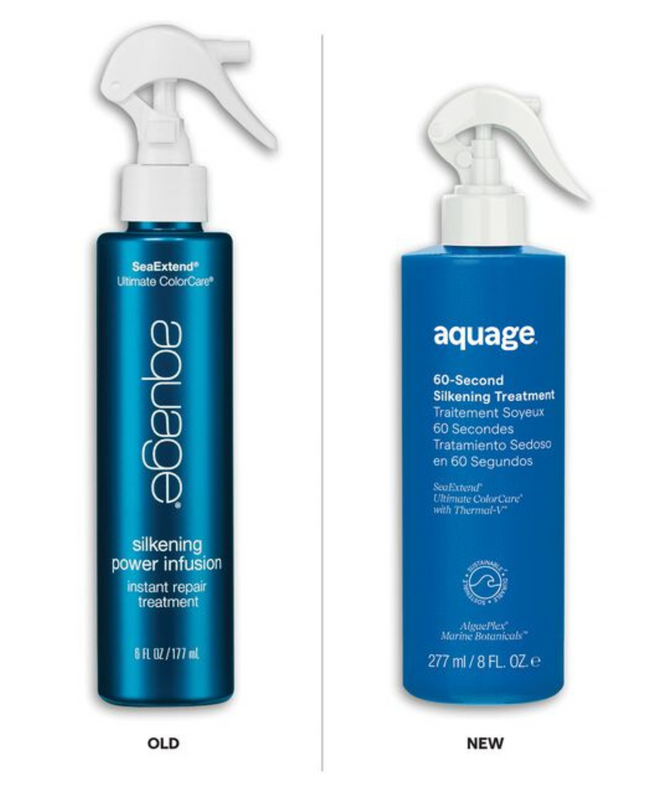 Aquage 60-Second Silkening Treatment is a powerful, rinse-out conditioning treatment that helps to strengthen, repair and silken dry, damaged or color-treated hair.
