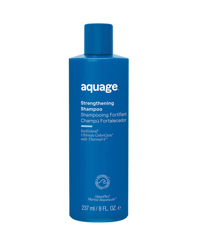 Aquage Strengthening Shampoo is ideal for chemically-treated, fragile or brittle hair.