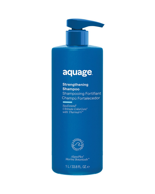 Aquage Strengthening Shampoo is ideal for chemically-treated, fragile or brittle hair.
