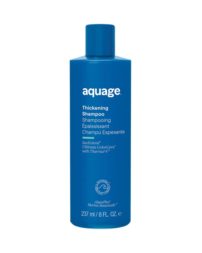 Aquage Thickening Shampoo is a luxurious shampoo that is ideal for fine, thin or lifeless hair.