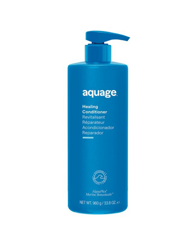 Aquage Healing Conditioner is a deep-penetrating, intense conditioner that re-moisturizes from within to heal and repair damaged areas.