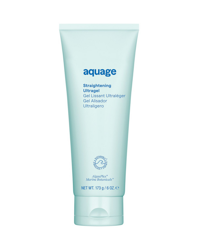 Aquage Straightening Ultragel is a zero hold styling gel that smoothes and silkens curly, permed or frizzy hair.