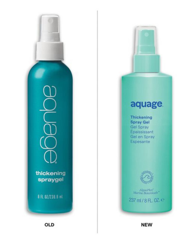 Aquage Thickening Spray Gel is a firm hold, body-building styling spray that thickens fine, thin hair.