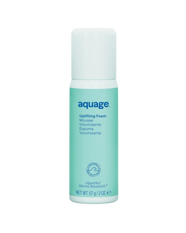 Aquage Uplifting Foam is a light hold, weightless volume-building foam that adds body and bounce to lifeless hair.