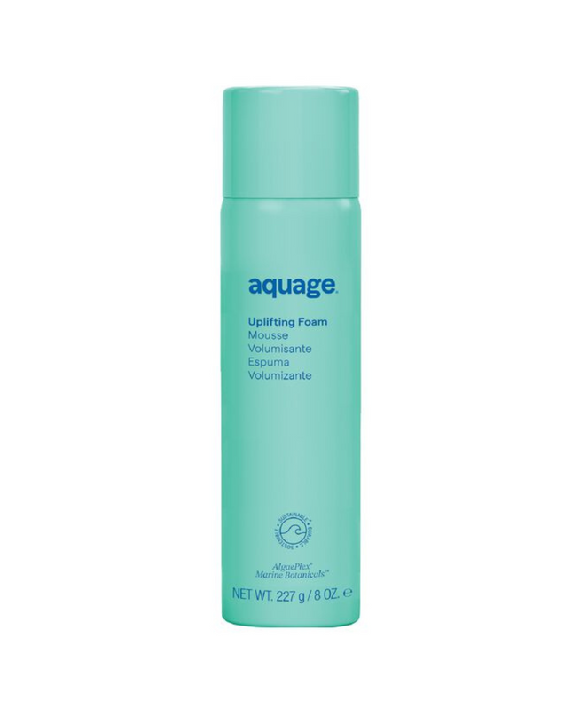 Aquage Uplifting Foam is a light hold, weightless volume-building foam that adds body and bounce to lifeless hair.