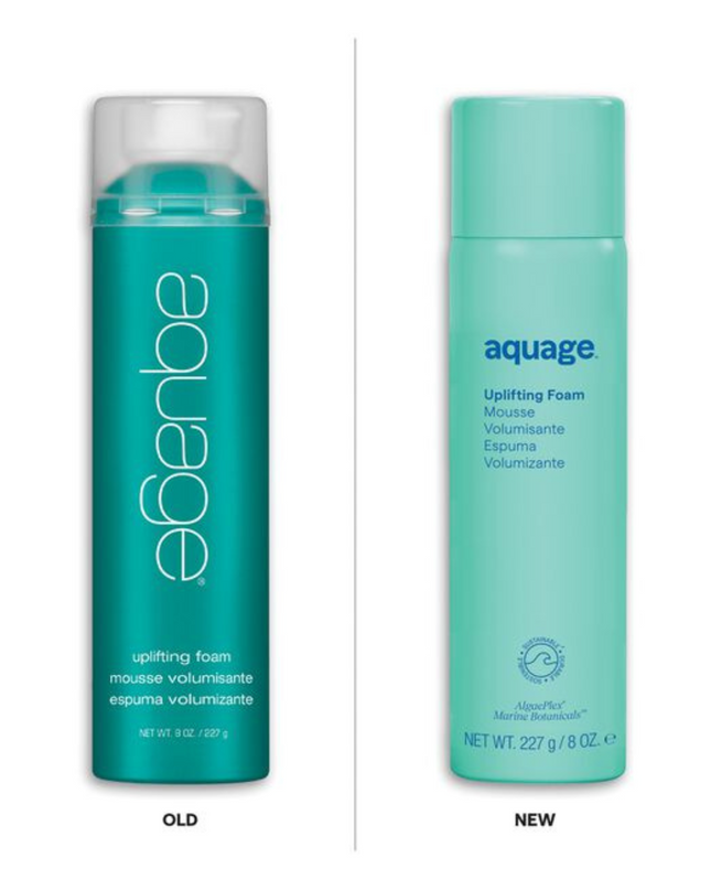 Aquage Uplifting Foam is a light hold, weightless volume-building foam that adds body and bounce to lifeless hair.
