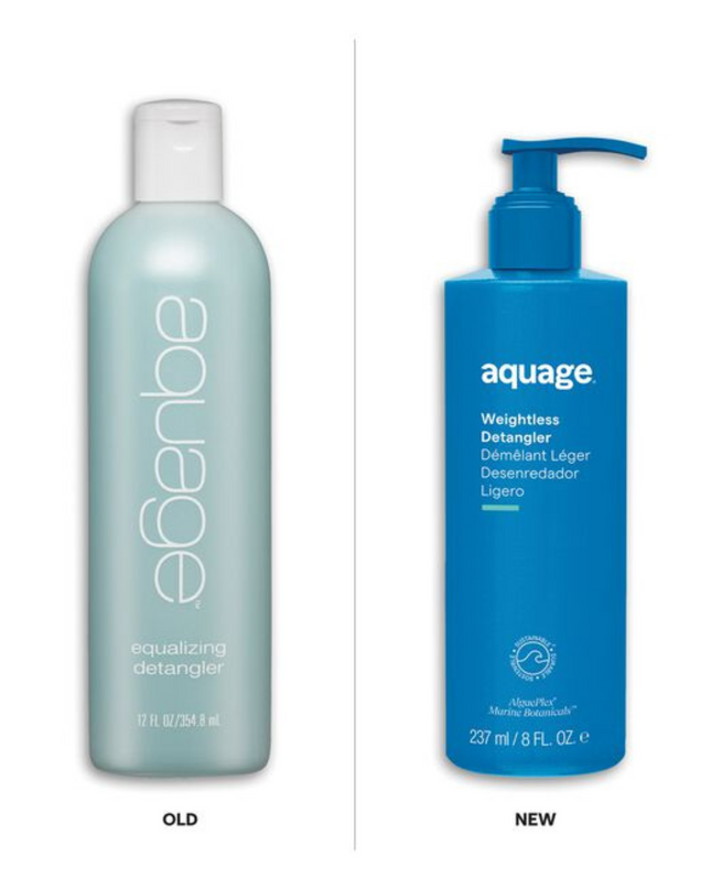 Aquage Weightless Detangler has an ultra-light conditioning formula that instantly hydrates and protects, yet hair retains natural body and bounce.